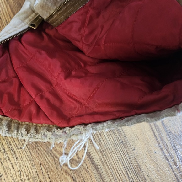 Vintage Carhartt Duck Quilt Lined Well Worn In Bib Overall Double Knee 48x32 - Picture 4 of 16